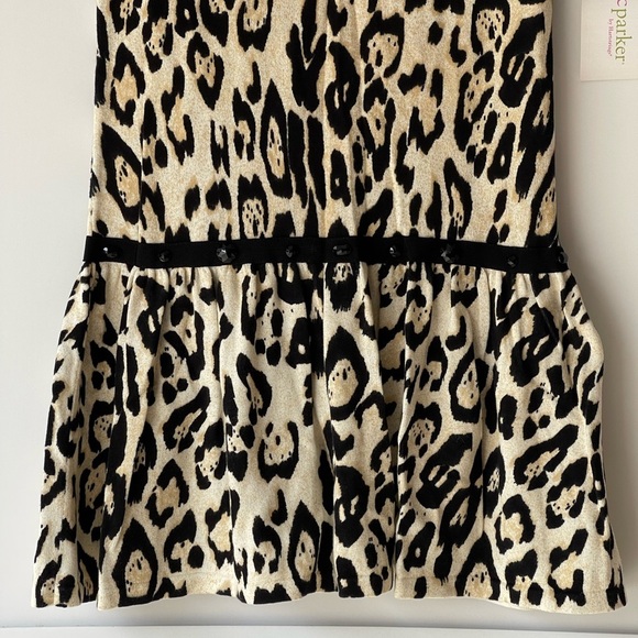 KC Parker Girls 10/12 Tunic Dress Sweater Animal Print Rhinestone Beaded Dress - Picture 4 of 13